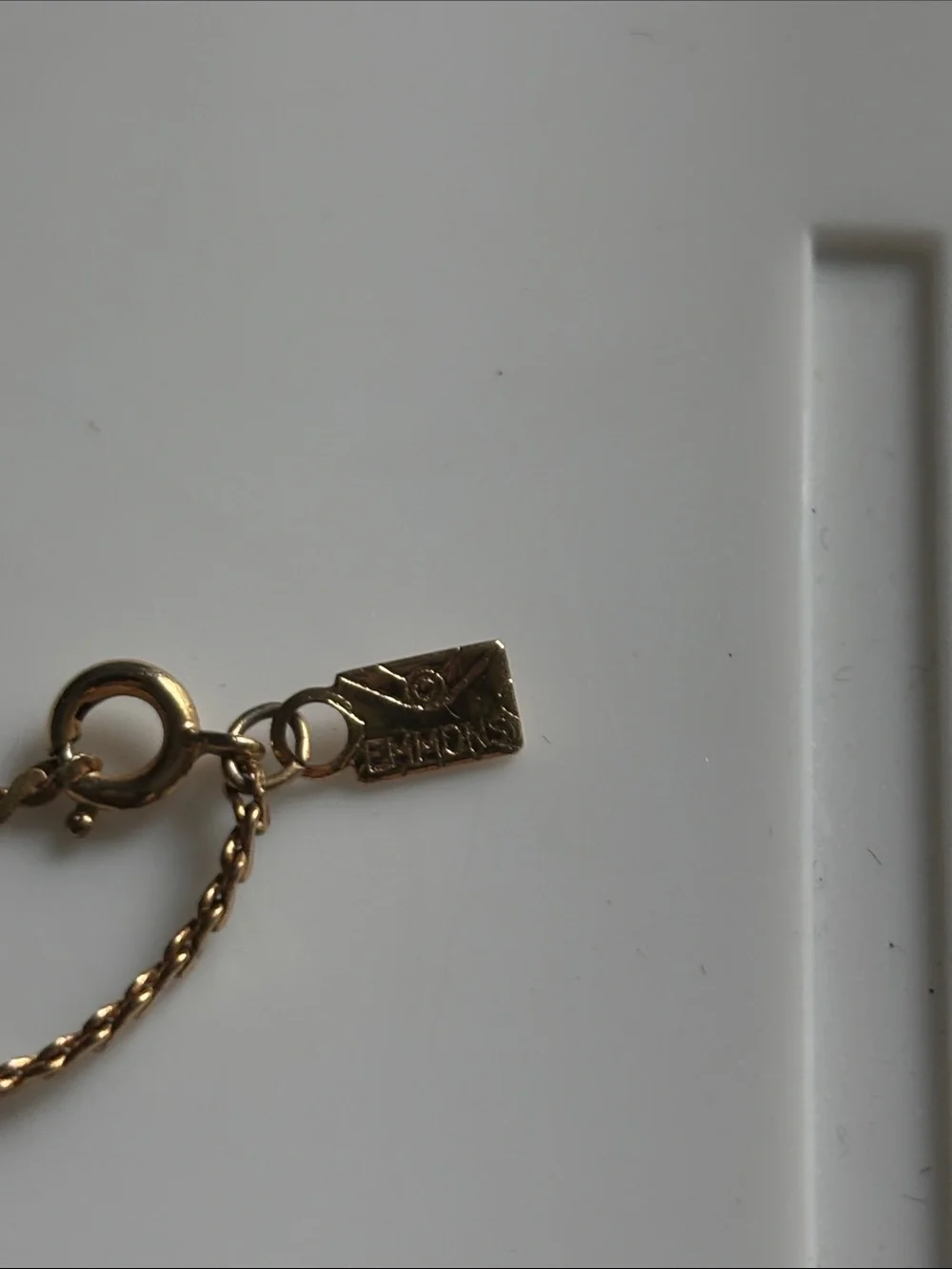 Gold Lariat Necklace with Gold Teardrop Accents